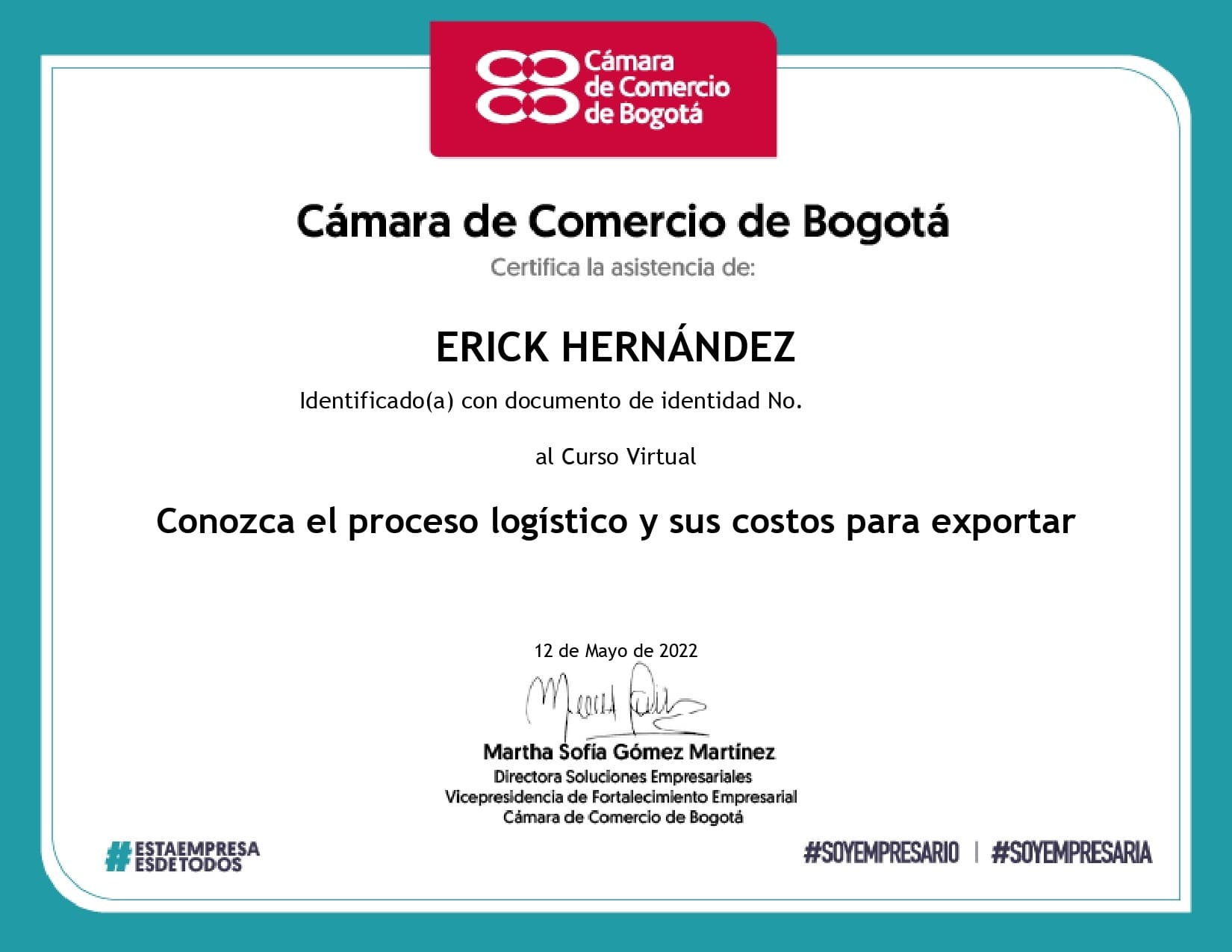 Proceso logístico de exportación