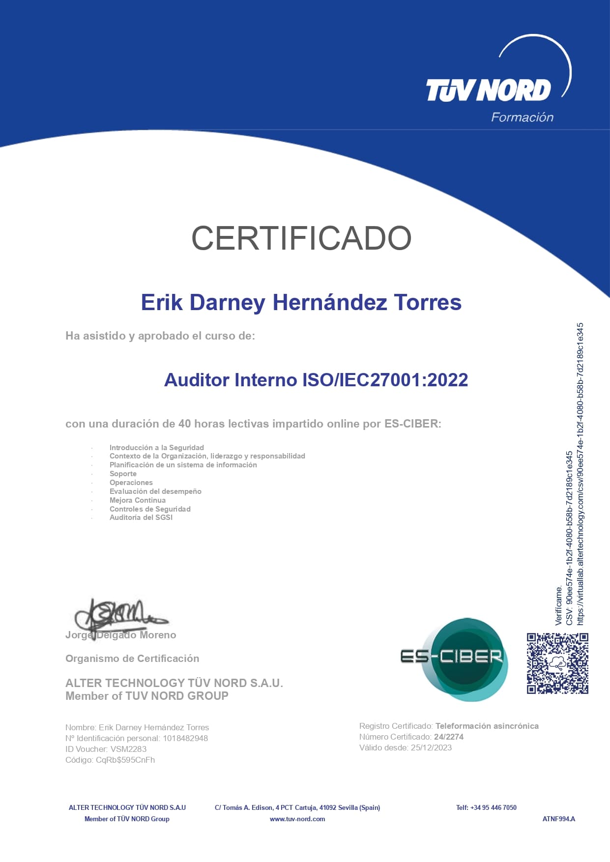 Auditor interno iso-27001