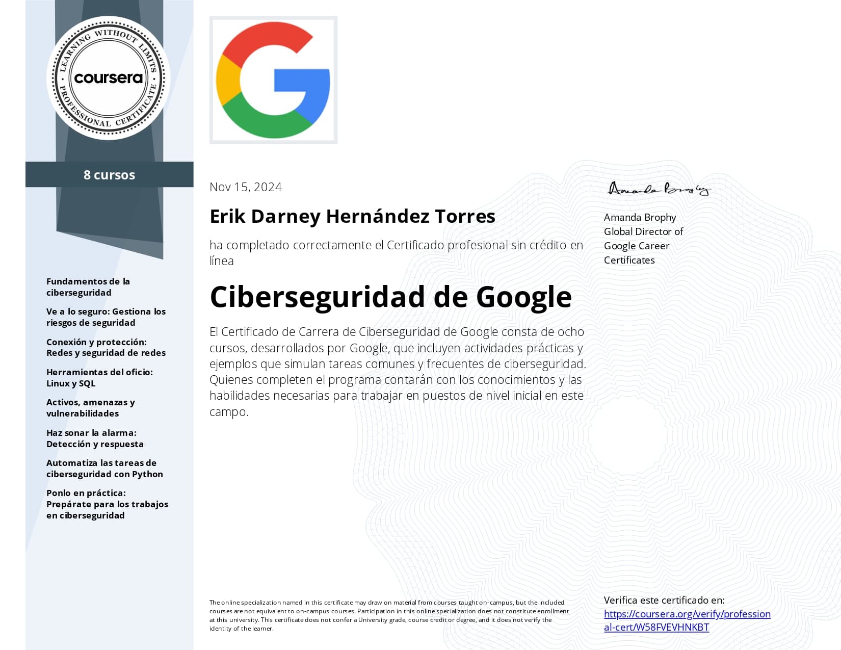Ciberseguridad de Google