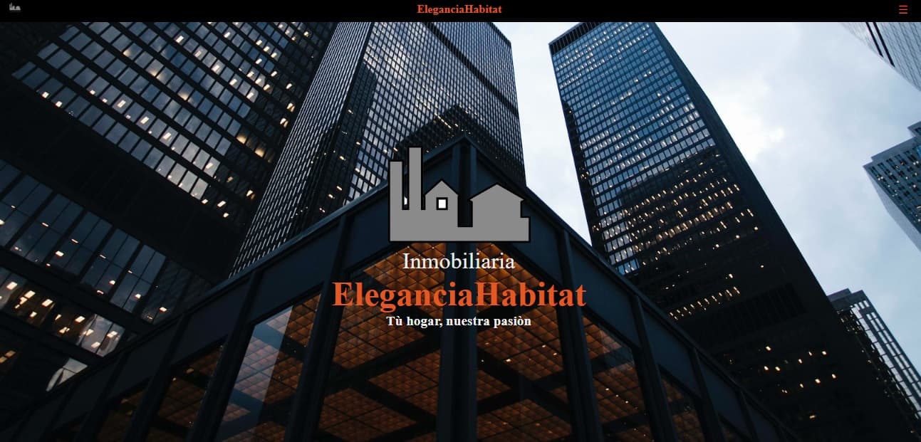 Landing Page "Inmobiliaria EleganciaHabitat"