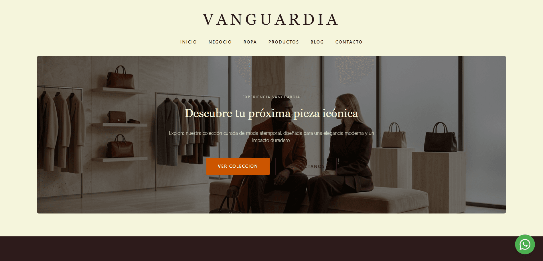 Landing Page "Vanguardia"