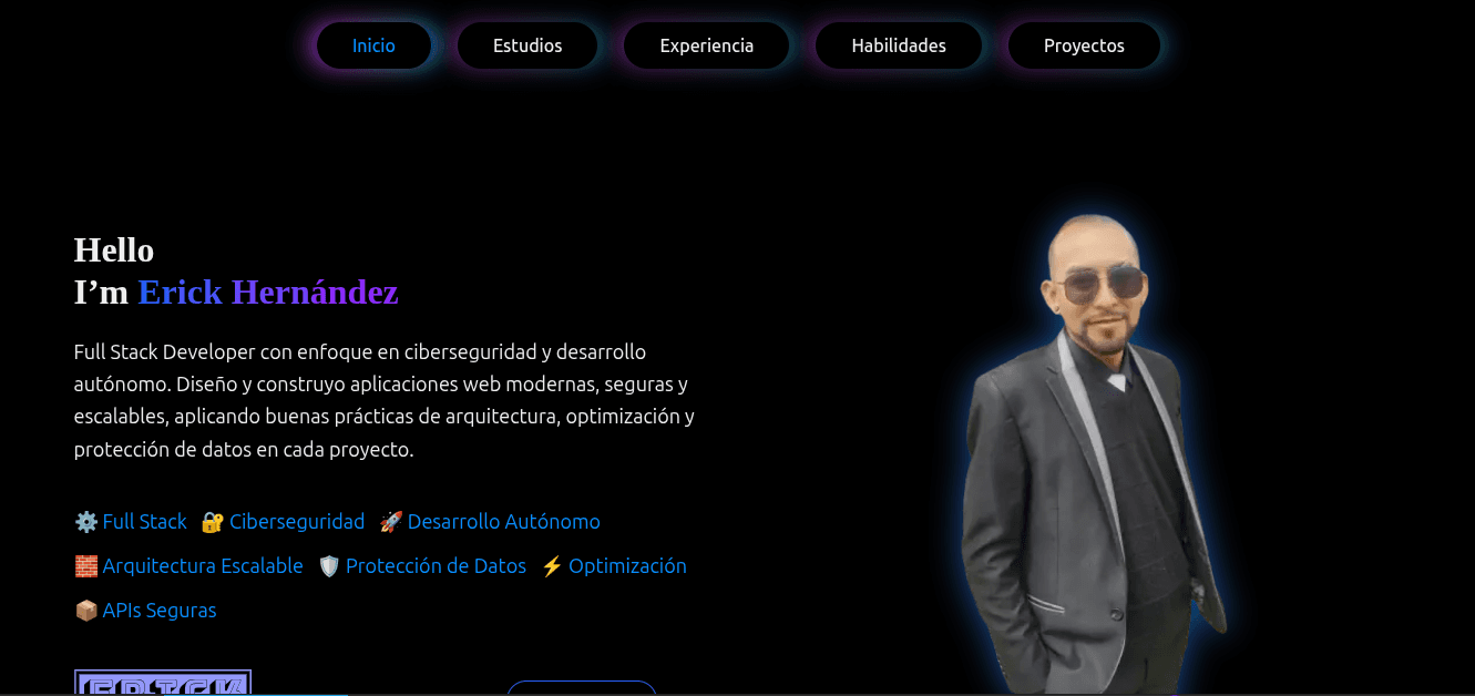 Sitio web "Portafolio Personal avanzado"