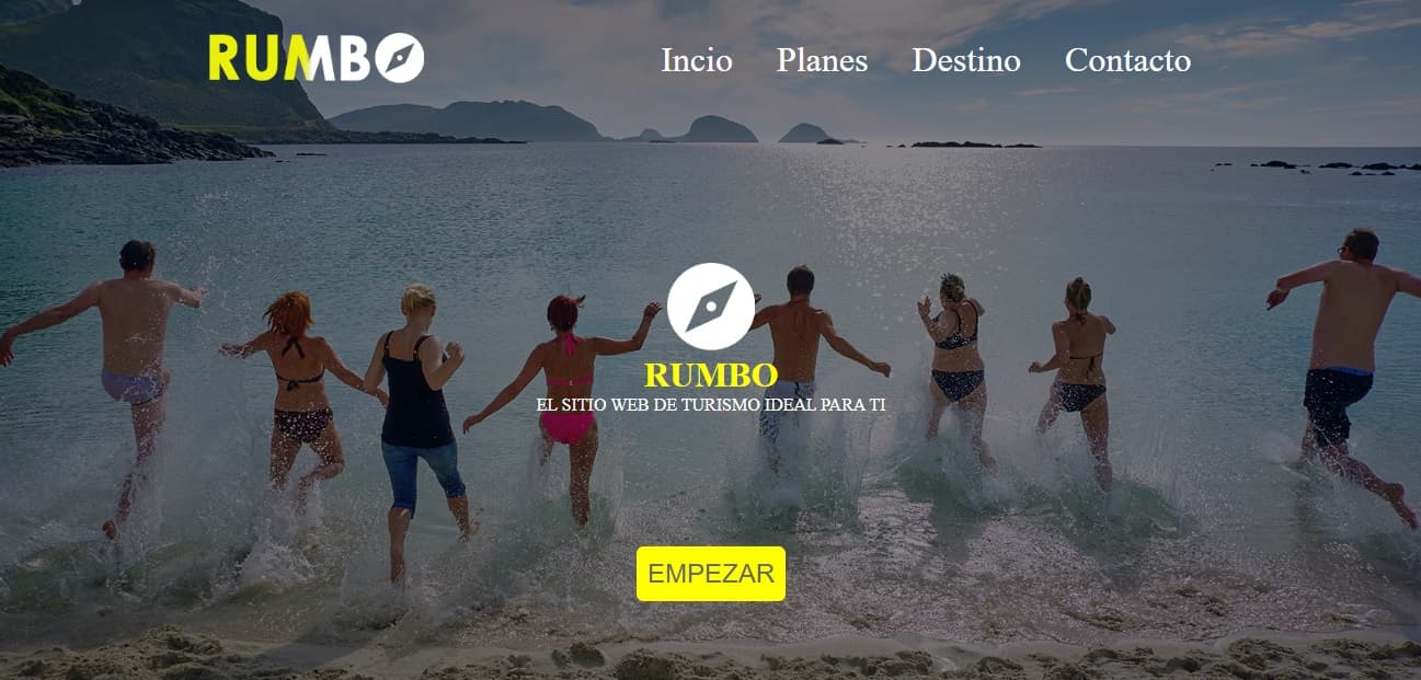 Landing Page "Rumbo"