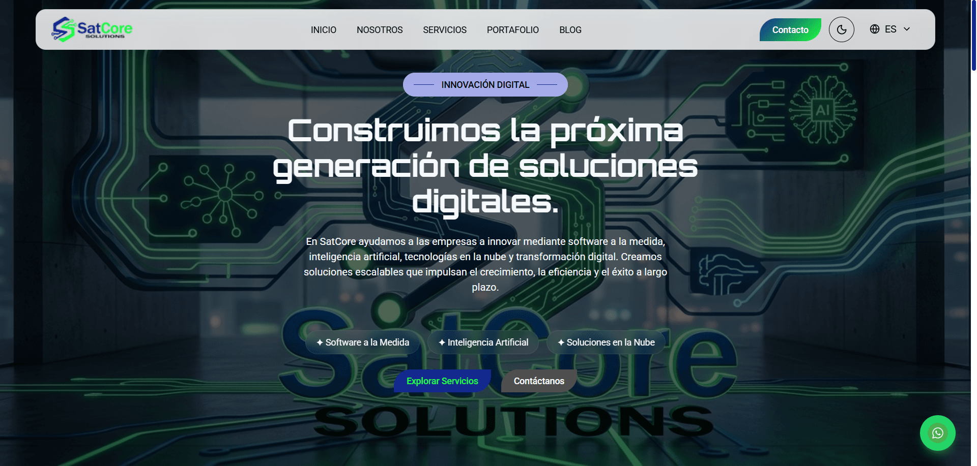 Sitio Web Oficial "SatCore Solutions"