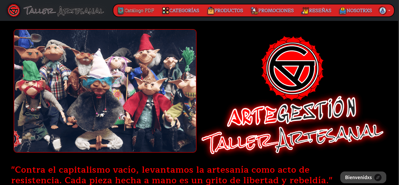 Plataforma "Tienda Artesanal ArteGestión"