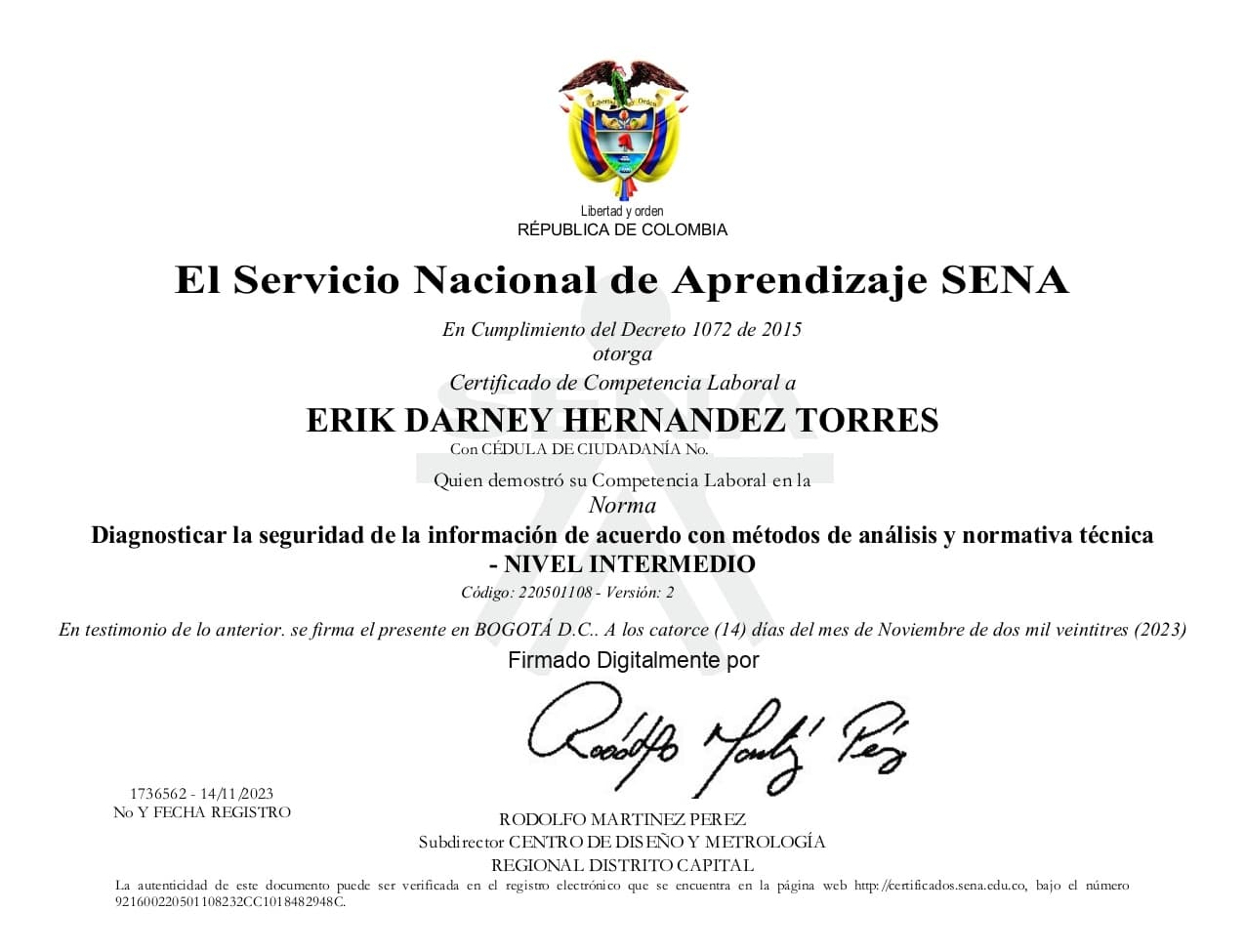 Diagnosticar la seguridad de la información de acuerdo con métodos de análisis y normativa técnica